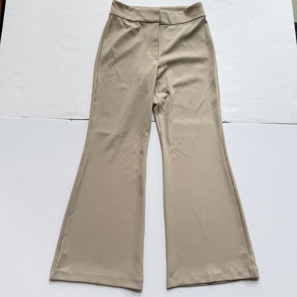 DKNY Women's High waist‎ Light Tan Flay Leg Trouser Size 10